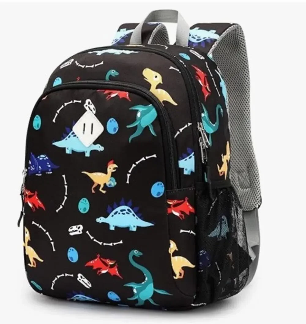 Dinosaur Kids Backpack 15” Lightweight Water‑Resistant School Reflective Bag NEW